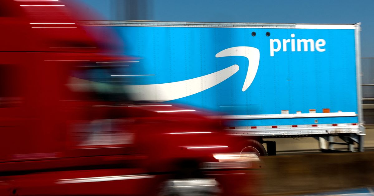 Amazon truck during Amazon