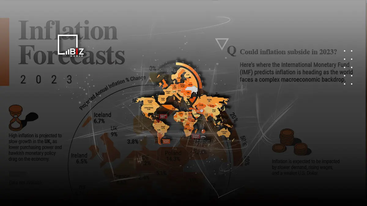 Карта: Мировая инфляция в 2023 году
