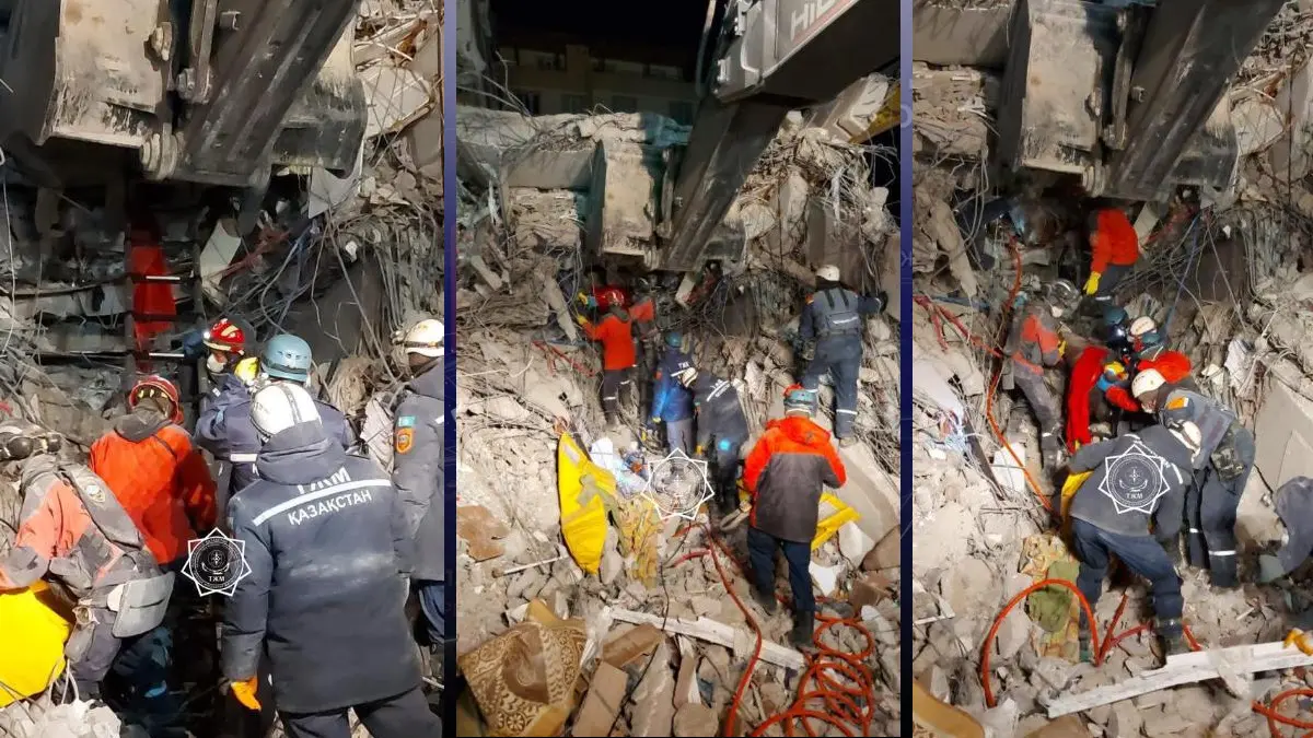 Казахстанские спасатели извлекли из-под завалов тела 85 погибших в Турции