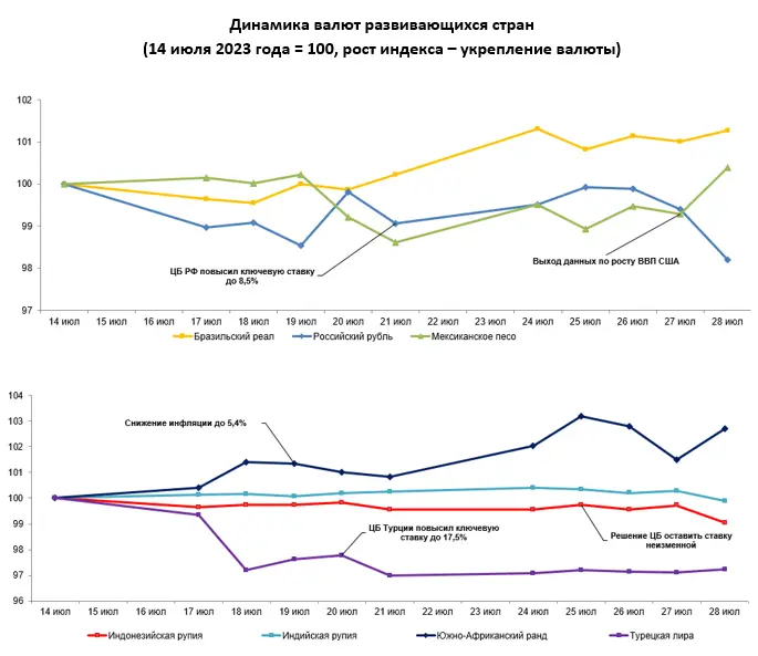 Нацбанк Казахстана выпустил обзор по валютам отдельных развивающихся стран