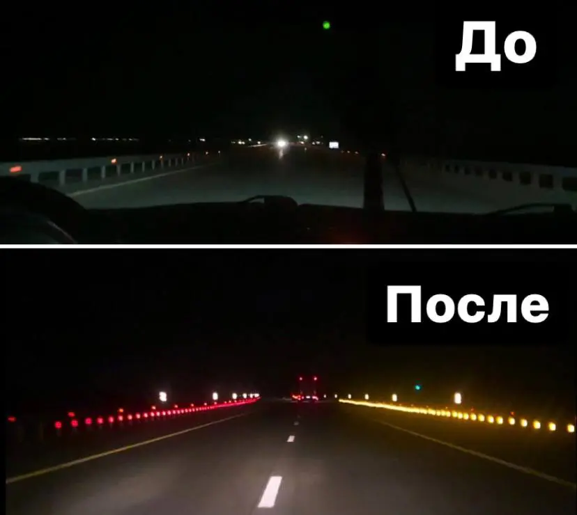 Дорожники устанавливают световозвращатели на крутых поворотах республиканских трасс